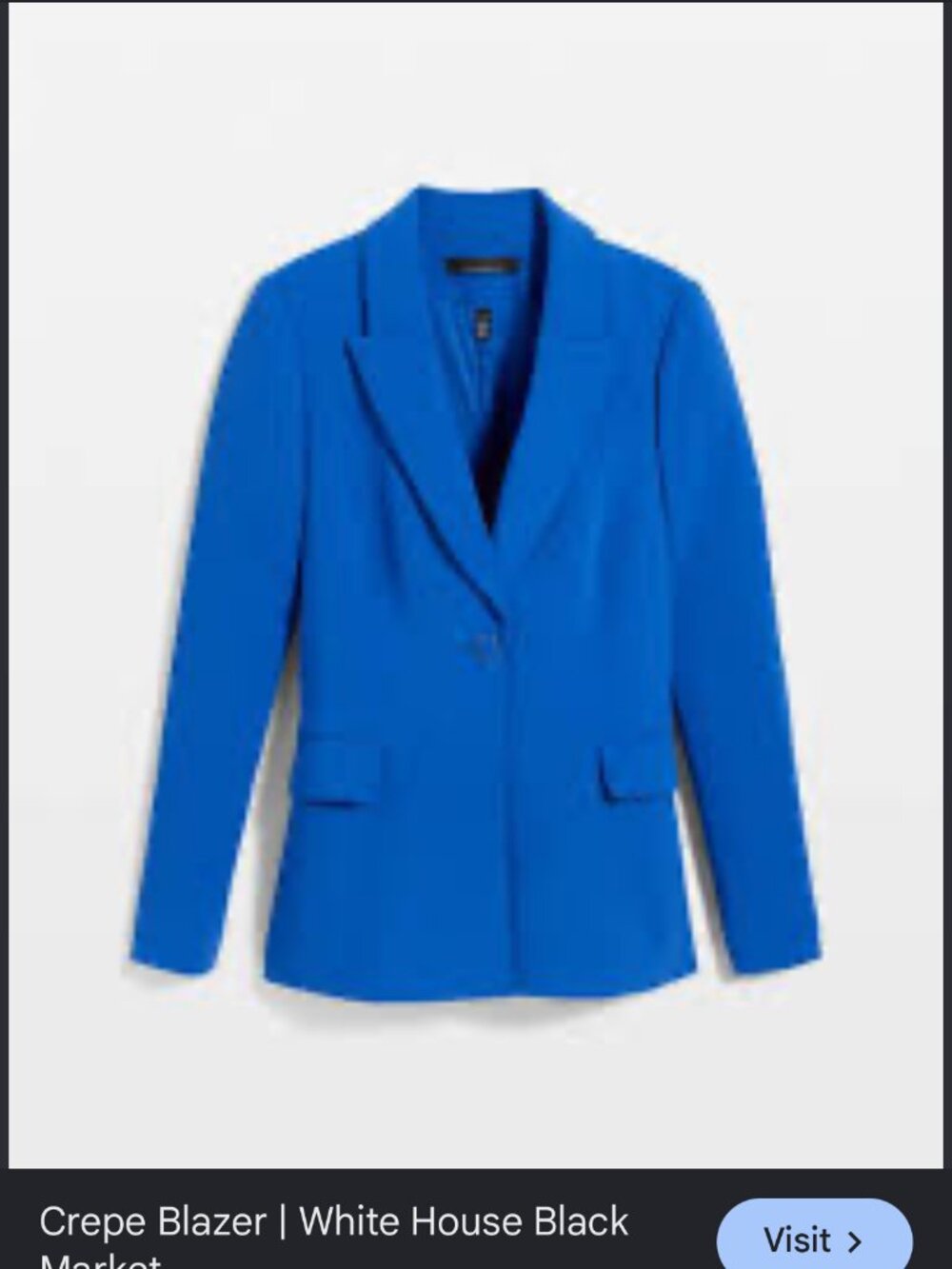 nwt WHITE HOUSE BLACK MARKET crepe fluid blazer 8